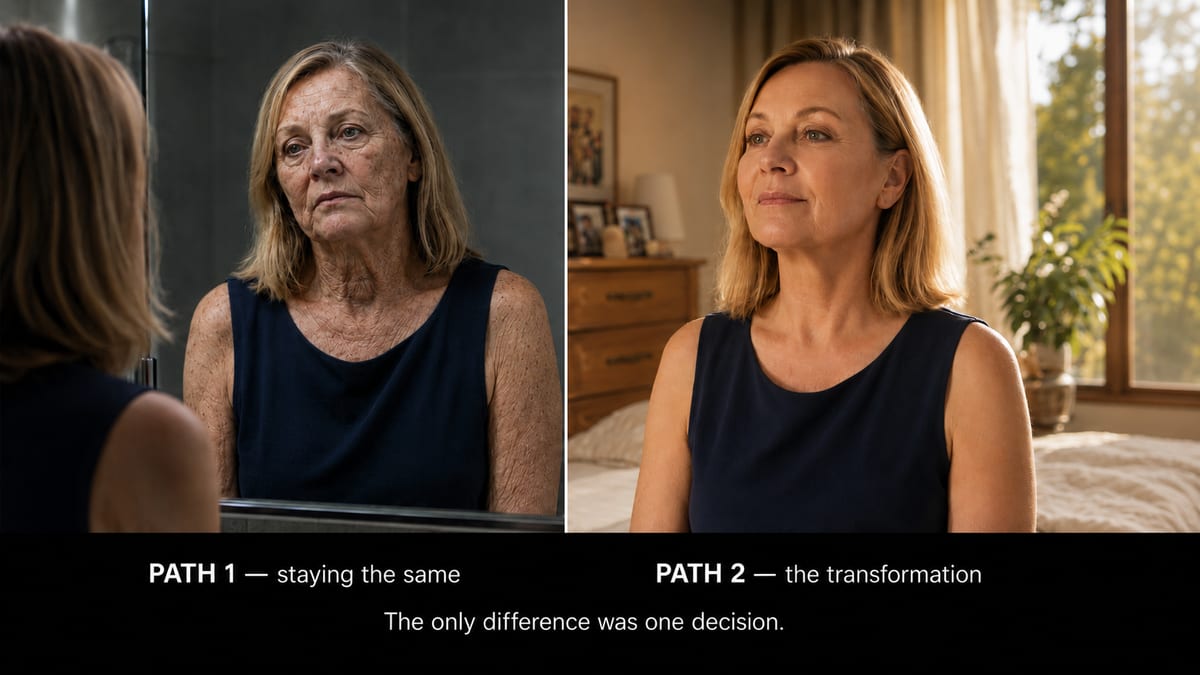 Path 1 staying the same versus Path 2 the transformation — the only difference was one decision