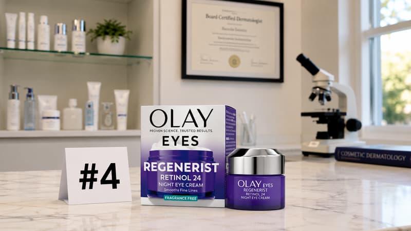 Olay Regenerist Retinol 24 Night Eye Cream ranked #4 in the eye serum test