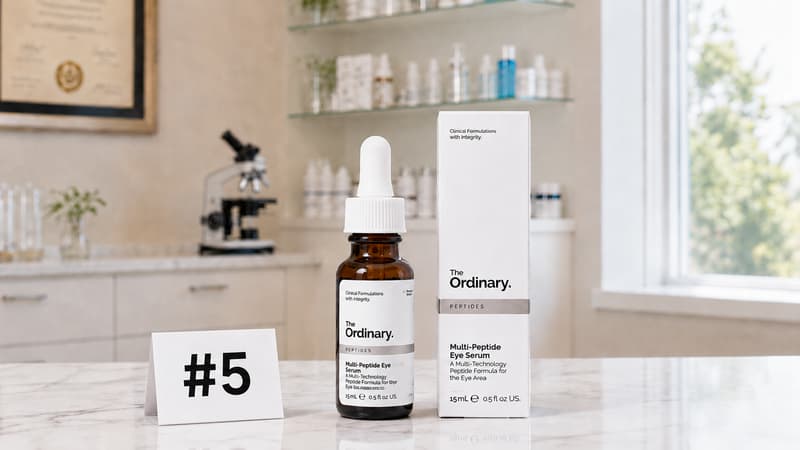 The Ordinary Multi-Peptide Eye Serum ranked #5 in the eye serum test