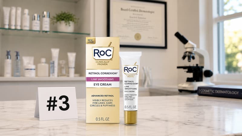 RoC Retinol Correxion Eye Cream ranked #3 in the eye serum test