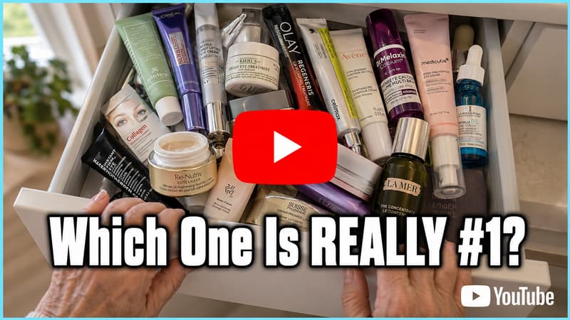 YouTube review video thumbnail: Which eye serum is really number one?