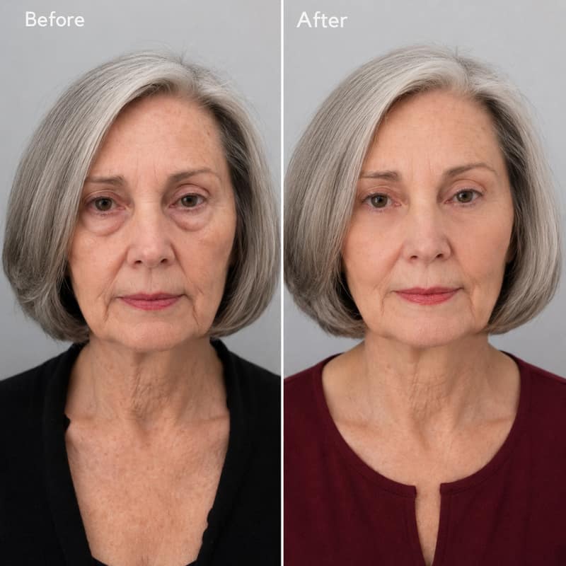 Before and after result for Marilyn S., 62 — Texas